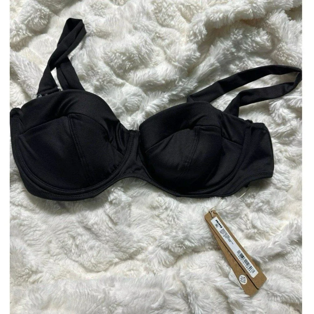 Skims SWIM STRAPLESS UNDERWIRE BIKINI TOP Onyx Medium